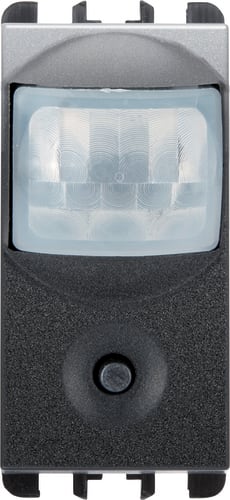 URMET - Sensore IR con simulatore di presenza, 1 modulo, 230Vac 6A, acciaio scuro Nea.