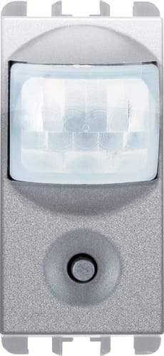 URMET - Sensore IR 1 modulo alluminio con simulatore di presenza, 230Vac 6A, Nea, luc