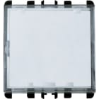 URMET - Pulsante targa portanome illuminabile morsetti a vite, 2 moduli, Nea, 1P NO 10A, bianco, V BNC. 10128/2.B