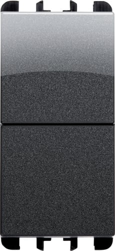 URMET - Pulsanti indipendenti, morsetti a vite, 1 modulo, 1P NO + 1P NO 10A, Nea, acciaio scuro - PULS IND 1PNO+1PNO 10A 1M AC: morsetti a vite, 1 modulo, Nea, acciaio scuro.