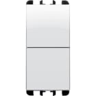 URMET - Pulsanti indipendenti, morsetti vite, 1 modulo, 1P NO + 1O NP 10A, Nea, bianco ghiaccio, 1M BG.