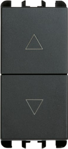 URMET - pulsanti interbloccati morsetti vite 1 modulo 1P NO + 1P NO 10A Nea antracite TSTA