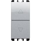 URMET - Pulsanti interbloccati, morsetti vite, 1 modulo, 1P NO + 1P NO 10A, Nea, alluminio. PULS INT 1PNO+1PNO 10A 1M AL.