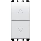 URMET - Pulsanti interbloccati, morsetti vite, 1 modulo, 1P NO + 1P NO 10A, Nea, bianco ghiaccio PULS INT 1PNO+1PNO 10A 1M BG.