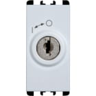 URMET - interruttore chiavi diverse, morsetti a vite, 1 modulo, estraibile in posizione 0, 2P 10A, Nea, bianco 2P CH 10A 1M TSTB