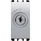 URMET - interruttore 2P chiavi uguali 10A 1 modulo estraibile in posizione 0 Nea antracite alluminio