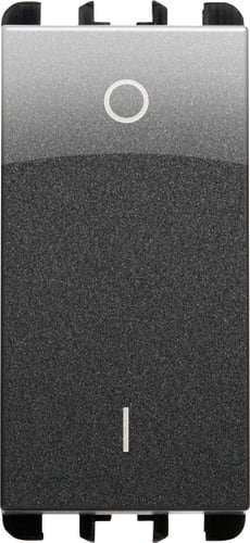 URMET - interruttore 2P 16AX morsetti a vite 1 modulo Nea acciaio scuro tst ac 10162AC