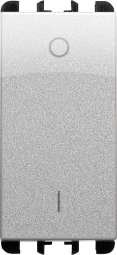 URMET - interruttore 2P 16AX 1 modulo morsetti a vite Nea alluminio TST AL