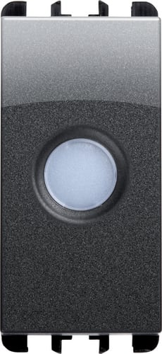 URMET - diffusore trasparente tr led verde 1 modulo nea acciaio scuro 1m ac