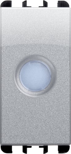 URMET - Diffusore trasparente TR LED verde 1 modulo Nea in alluminio.