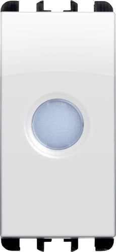 URMET - Diffusore trasparente TR LED verde 1 modulo Nea bianco ghiaccio BG.