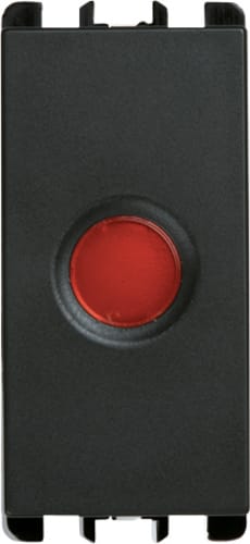 URMET - Diffusore arancione per LED, 1 modulo, Nea, antracite, 1m V.