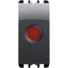 URMET - Diffusore arancione LED 1 modulo Nea in acciaio scuro.