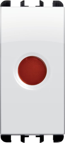 URMET - Diffusore arancione per LED, 1 modulo, Nea, bianco ghiaccio BG G.