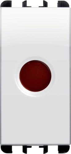 URMET - Diffusore rosso per LED, 1 modulo, Nea, bianco ghiaccio, 1M BG.