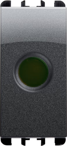 URMET - diffusore verde led bianco 1 modulo nea acciaio scuro 1m ac