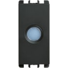 URMET - Diffusore trasparente con led bicolore 12/24Vac, 1 modulo, Nea, antracite TR+LED bicol.12/24Vac.