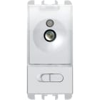 URMET - Torcia elettronica d'emergenza a 1 modulo, Nea, bianco ghiaccio, 230V/CA 50-60HZ 1M B. 10297BG