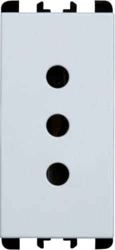 URMET - presa it p11 1 modulo 2p+t 10a 250v nea bianco 1m
