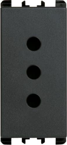 URMET - Presa IT P11 2P+T 10A 250V 1 modulo Nea antracite.