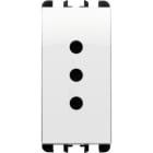 URMET - Presa P11 1 modulo 2P+T 10A 250V Nea bianco ghiaccio BG 10301BG