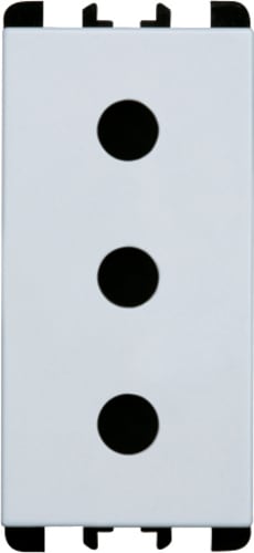 URMET - presa P17 2P+T 16A 250V 1 modulo Nea bianco 10302.B