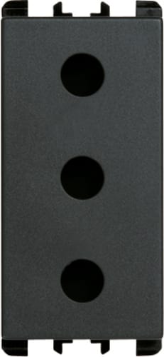 URMET - Presa P17 2P+T 16A 250V 1 modulo Nea antracite.