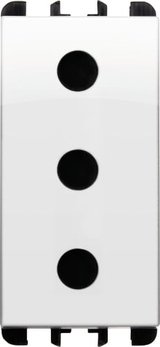 URMET - Presa P17 1 modulo 2P+T 16A 250V Nea bianco ghiaccio BG