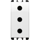 URMET - Presa P17 1 modulo 2P+T 16A 250V Nea bianco ghiaccio BG