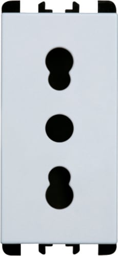 URMET - Presa bipasso 2P+T 16A 250V 1 modulo Nea bianco.