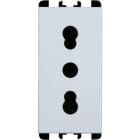 URMET - Presa bipasso 2P+T 16A 250V 1 modulo Nea bianco. 10303.B