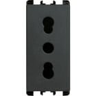 URMET - Presa bipasso 2P+T 16A 250V 1 modulo Nea antracite. 10303