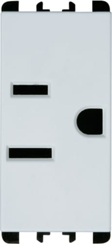 URMET - Presa USA/AR.SAU polarizzata, 1 modulo, 2P+T 15A 127V, Nea, bianco.