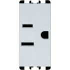 URMET - Presa USA/AR.SAU polarizzata, 1 modulo, 2P+T 15A 127V, Nea, bianco.