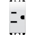 URMET - Presa USA/AR polarizzata 1 modulo 2P+T 15A 127V Nea bianco ghiacico BG.