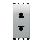URMET - Presa euro-americana 1 modulo 16A 127-230V alluminio Nea 2P 230V 16A AL