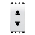 URMET - Presa euro-americana, 1 modulo, 127-230V, 16A, bianco ghiaccio, Nea.