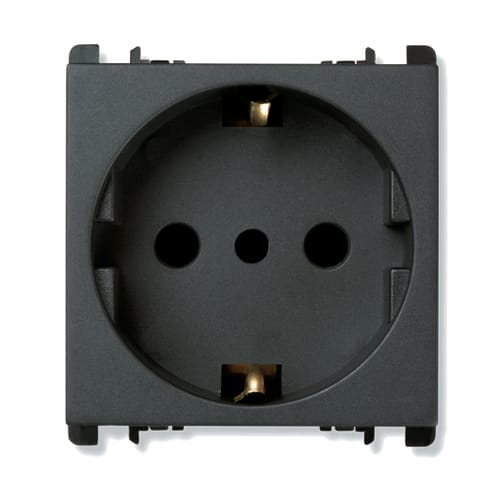 URMET - Presa P30 2P+T 16A 250V, 2 moduli, Nea, antracite ANT.