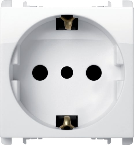 URMET - presa P30 2P+T 16A 250V, 2 moduli, Nea, bianco ghiaccio BG