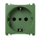 URMET - Presa P30 2 moduli 2P+T 16A 250V Nea verde IT 2M.
