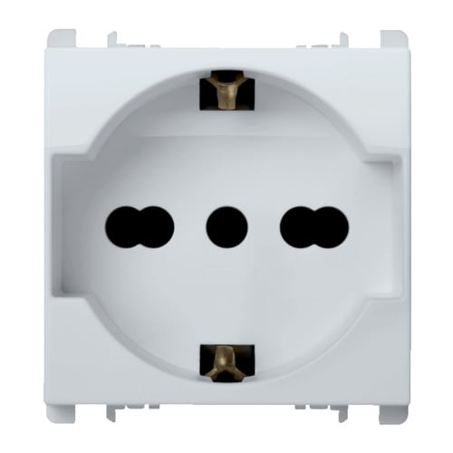 URMET - Presa universale P40 2 moduli 2P+T 16A 250V Nea bianco.