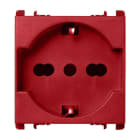 URMET - Presa universale P40 2 moduli 2P+T 16A 250V Nea rosso.