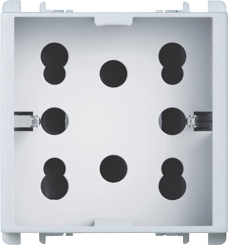 URMET - Presa Multy P40, 2 moduli, 2 prese bipasso P11-P17 e 1 presa schuko, Nea, bianco PR.MUL.STD 16A SHUKO 2XBIPAS B 10311/2.B