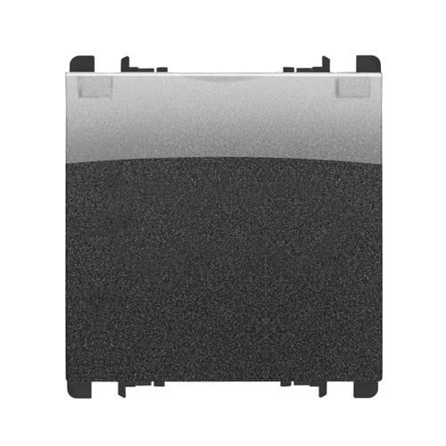 URMET - Presa tedesca 2 moduli 2P+T 16A-250V con sportellino Nea acciaio scuro C.SPORT.AC