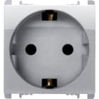 URMET - Presa tedesca 2 moduli 2P+T 16A 250V Nea alluminio AL