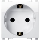 URMET - Presa tedesca 2 moduli 2P+T 16A 250V Nea bianco ghiaccio BG