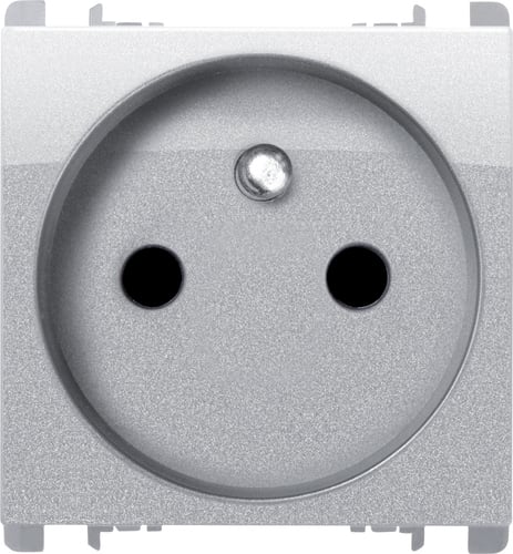 URMET - Presa francese 2 moduli 2P+T 16A 250V Nea alluminio AL