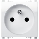URMET - Presa francese 2 moduli 2P+T 16A 250V Nea bianco ghiaccio BG