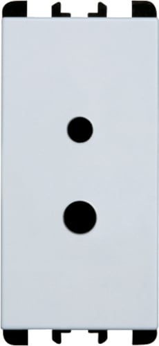 URMET - Presa per circuiti ausiliari BT polarizzata, 1 modulo, 2P 6A-24V (10A-48V), Nea, bianco SPEC. POLAR. 2P 6A-24V 1M.