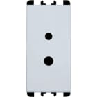 URMET - Presa per circuiti ausiliari BT polarizzata, 1 modulo, 2P 6A-24V (10A-48V), Nea, bianco SPEC. POLAR. 2P 6A-24V 1M.